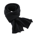 Black - Front - Beechfield Unisex Adult Classic Waffle Knitted Scarf