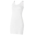 White - Front - Skinni Fit Womens-Ladies Tank Dress