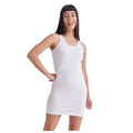 White - Back - Skinni Fit Womens-Ladies Tank Dress