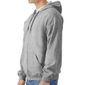 Sports Grey - Side - Gildan Mens Softstyle Midweight Full Zip Hoodie