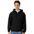 Black - Front - Gildan Mens Softstyle Midweight Full Zip Hoodie