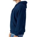 Navy - Side - Gildan Mens Softstyle Midweight Full Zip Hoodie