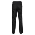 Black - Back - Henbury Mens Flat Fronted Trousers