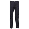 Navy - Front - Henbury Mens Flat Fronted Trousers