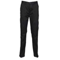 Black - Front - Henbury Mens Flat Fronted Trousers