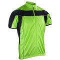 Fluro Green-Black - Front - Spiro Mens Bikewear Cycling Jersey