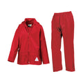 Red - Front - Result Childrens-Kids Waterproof Jacket And Trousers Set