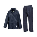 Navy - Front - Result Childrens-Kids Waterproof Jacket And Trousers Set