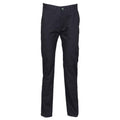 Navy - Front - Henbury Womens-Ladies Flat Fronted Trousers