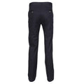 Navy - Back - Henbury Womens-Ladies Flat Fronted Trousers