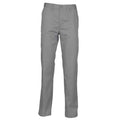 Steel Grey - Front - Henbury Womens-Ladies Flat Fronted Trousers