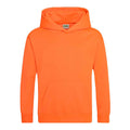 Electric Orange - Front - Awdis Childrens-Kids Electric Hoodie