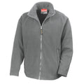 Grey - Front - Result Mens Horizon Micro High Density Compact Fleece Jacket