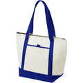 Natural-Royal Blue - Front - Bullet Lighthouse Non Woven Cooler Tote