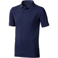 Navy - Front - Elevate Mens Calgary Short Sleeve Polo