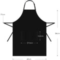 Solid Black - Back - Bullet Reeva Cotton Apron (Pack of 2)