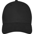 Solid Black - Front - Elevate Unisex Adult Davis 6 Panel Cap