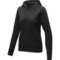 Solid Black - Side - Elevate Womens-Ladies Theron Hoodie