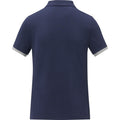 Navy - Back - Elevate Womens-Ladies Morgan Short-Sleeved Polo Shirt