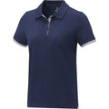 Navy - Side - Elevate Womens-Ladies Morgan Short-Sleeved Polo Shirt