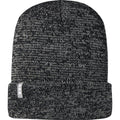 Solid Black - Back - Elevate Unisex Adult Rigi Reflective Beanie