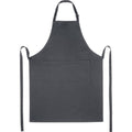 Dark Grey - Side - Unisex Adult Andrea Adjustable Neck Strap Apron