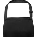 Solid Black - Back - Unisex Adult Andrea Adjustable Neck Strap Apron