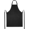 Solid Black - Side - Unisex Adult Andrea Adjustable Neck Strap Apron