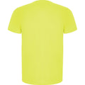 Fluorescent Yellow - Back - Roly Mens Imola Short-Sleeved Sports T-Shirt