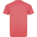 Fluorescent Coral - Back - Roly Mens Montecarlo Short-Sleeved Sports T-Shirt