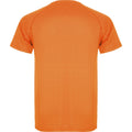 Fluorescent Orange - Back - Roly Mens Montecarlo Short-Sleeved Sports T-Shirt