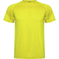 Fluorescent Yellow - Front - Roly Mens Montecarlo Short-Sleeved Sports T-Shirt