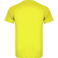 Fluorescent Yellow - Back - Roly Mens Montecarlo Short-Sleeved Sports T-Shirt