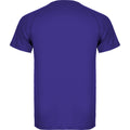 Mauve - Back - Roly Mens Montecarlo Short-Sleeved Sports T-Shirt