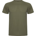 Military Green - Front - Roly Mens Montecarlo Short-Sleeved Sports T-Shirt