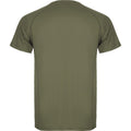 Military Green - Back - Roly Mens Montecarlo Short-Sleeved Sports T-Shirt