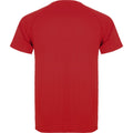 Red - Back - Roly Mens Montecarlo Short-Sleeved Sports T-Shirt