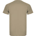 Dark Sand - Back - Roly Mens Montecarlo Short-Sleeved Sports T-Shirt