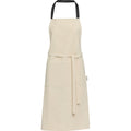 Solid Black-Natural - Back - Nia Recycled Cotton Apron