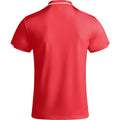 Red-White - Back - Roly Childrens-Kids Tamil Short-Sleeved Polo Shirt