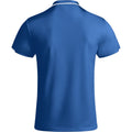 Royal Blue-White - Back - Roly Childrens-Kids Tamil Short-Sleeved Polo Shirt