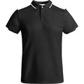 Solid Black-White - Front - Roly Childrens-Kids Tamil Short-Sleeved Polo Shirt