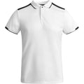 White-Solid Black - Front - Roly Childrens-Kids Tamil Short-Sleeved Polo Shirt