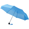 Blue - Front - Bullet 21.5in Ida 3-Section Umbrella