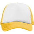 Yellow-White - Back - Bullet Trucker 5 Panel Cap