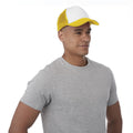 Yellow-White - Side - Bullet Trucker 5 Panel Cap