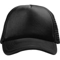 Solid Black - Back - Bullet Trucker 5 Panel Cap