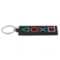 Black - Back - Playstation Shapes Rubber Keyring