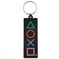 Black - Front - Playstation Shapes Rubber Keyring