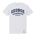 White - Front - George Washington University Unisex Adult Script T-Shirt